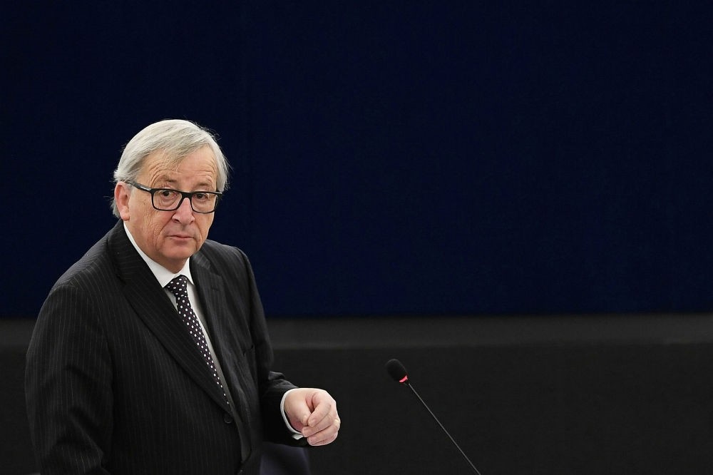 European Commission President Jean-Claude Juncker speaks during a plenary session of European Parliament, Strasbourg, Feb. 6.