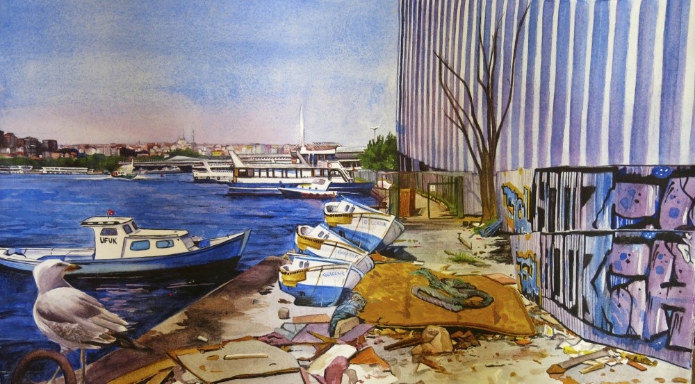 Participants of the Istanbul with Watercolors workshop will create modern paintings of Istanbul under the mentorship of Gabrielle Reeves.