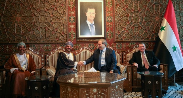 جانب من لقاء وزير الخارجية العماني مع نظيره السوري وكالة رويترز