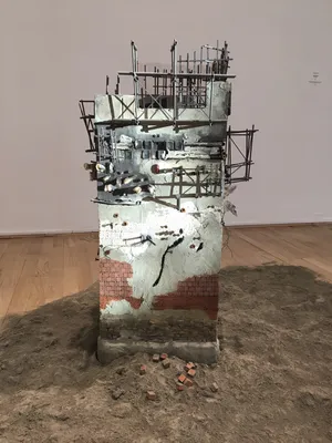 “Illusion Zone” is a bold statement on the inner workings of the ubiquitous cosntruction sites of contemporary urban life as they isolate humanity from nature.