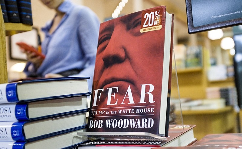The book 'Fear: Trump in the White House' by Bob Woodward is displayed at a bookstore in New York, New York, U.S., Sept. 11, 2018. (EPA Photo)