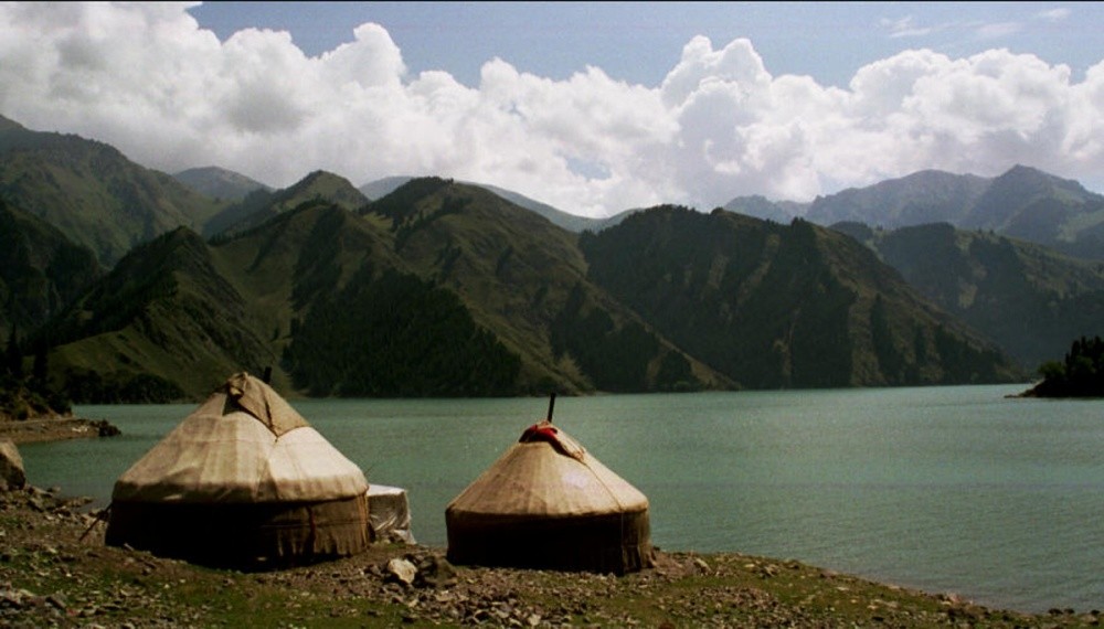 Two replica tents created in the style of the nomad Turks of Central Asia.