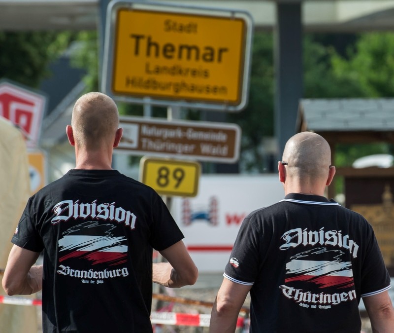 Right wing visitors walk to a neo-Nazi concert festival taking place in Themar, Germany, 08 June 2018. (EPA Photo)
