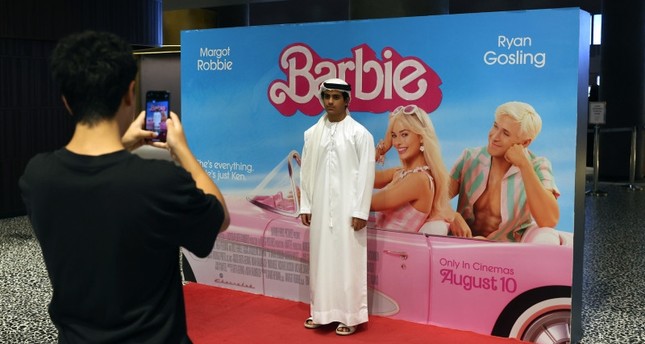 ملصق فيلم باربي في روكسي سينما في دبي هيلز مول بدبي، الإمارات العربية المتحدة. 10 أغسطس 2023 IHA