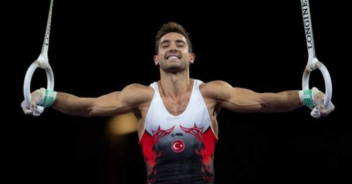 u0130brahim u00c7olak became the first senior Turkish gymnast to win worlds (EPA photo) 