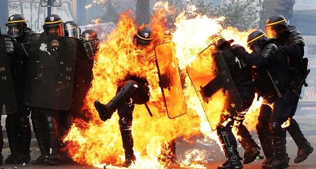 صدامات بين المتظاهرين والشرطة في مسيرات عيد العمال في فرنسا