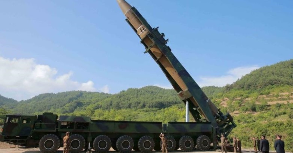 The intercontinental ballistic missile Hwasong-14 is seen in this undated photo released by North Korea's Korean Central News Agency (KCNA) in Pyongyang, July, 4 2017. (Reuters Photo)