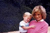 The Princess holding Prince William whilst pregnant with Prince Harry and is featured in the new documentary 'Diana, Our Mother: Her Life and Legacy'. 