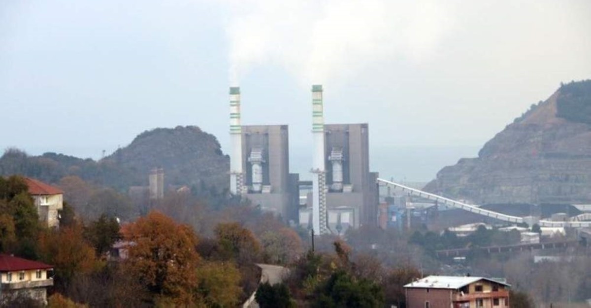 A thermal power plant in the Black Sea province of Zonguldak. (DHA Photo) 