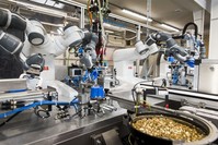 Latest generation of industrial robots have the ability to learn but is not literally AI.