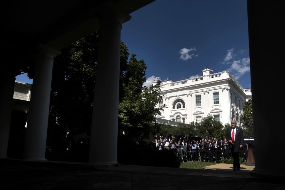 U.S. President Donald Trump leaving after announcing the decision to withdraw the U.S. from the Paris climate agreement in the Rose Garden of the White House in Washington, D.C. on Thursday. 