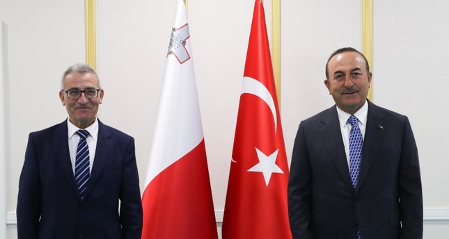 وزير الخارجية التركي مع نظيره المالطي في أنقرة AP