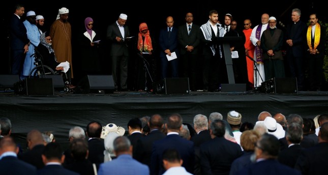 Names of victims of the mosque attacks are read out at the national remembrance service, at Hagley Park in Christchurch, New Zealand March 29, 2019. (Reuters Photo)