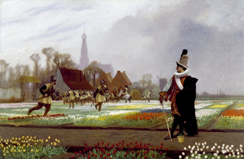 In the first quarter of the 17th century, tulip mania thrived in the Netherlands where tulips were sold for unbelievable prices.
