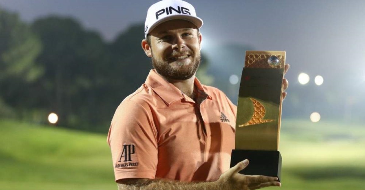 Tyrrell Hatton is the winner of this year's Turkish Airlines Open Golf Tournament. (AA Photo)