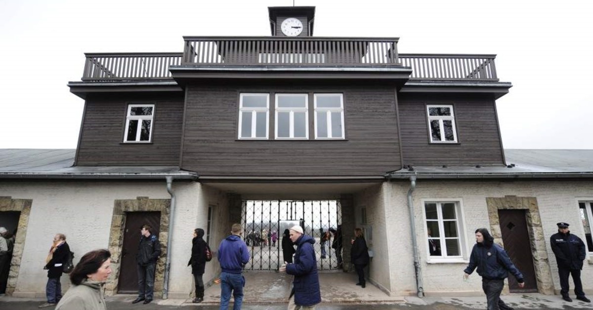 The entrance of the Buchenwald Nazi concentration camp, Apr. 11, 2010. (AFP Photo)
