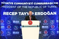 President Recep Tayyip Erdou011fan speaks at the 2nd Turkey-Africa Economy and Business Forum in Istanbul, Oct. 10.