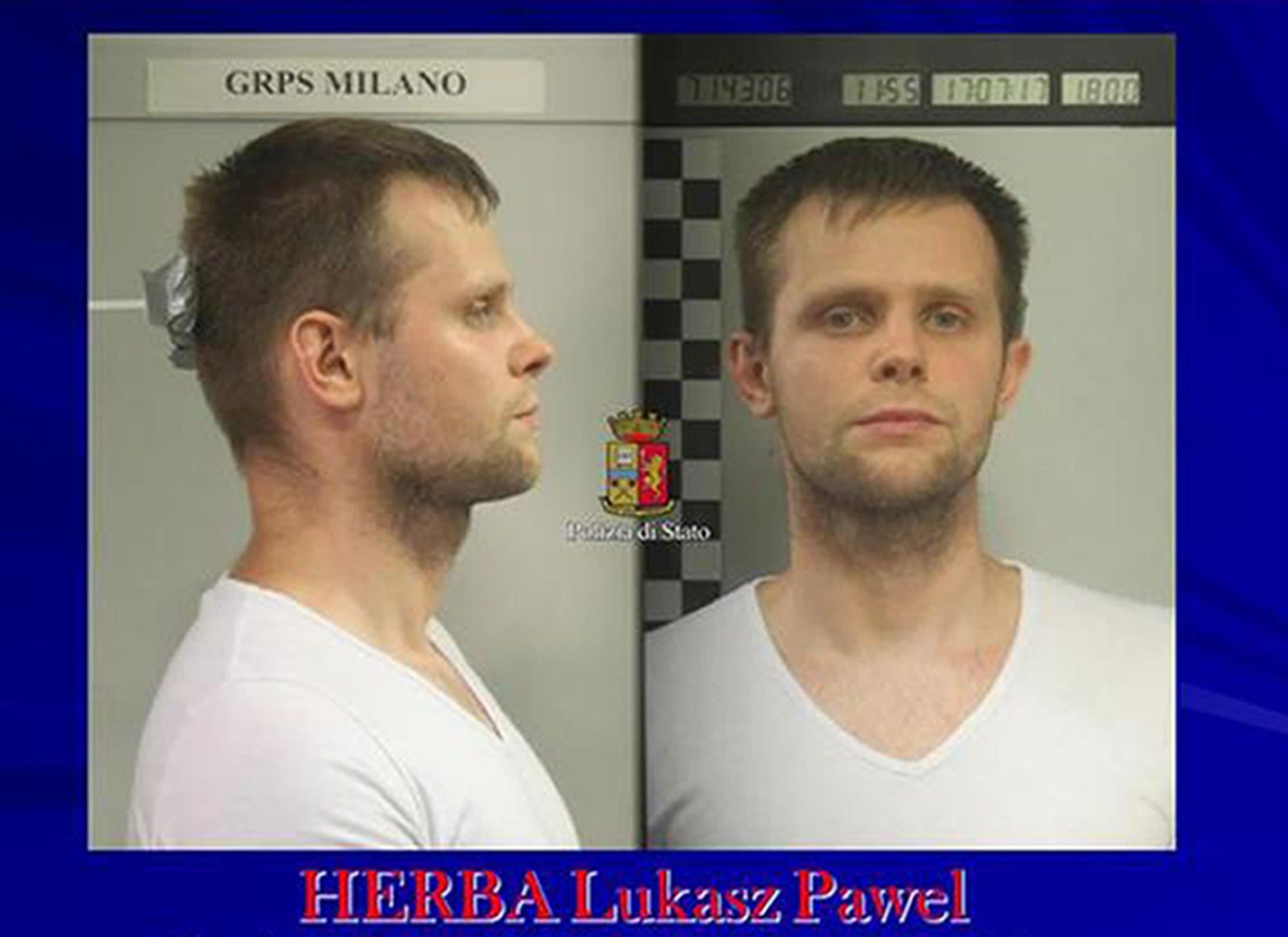  Photo released by police of a man identified as Lukasz Pawel Herba has been arrested in the alleged kidnapping of a young British model. (AP Photo)
