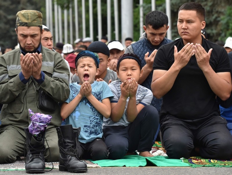 Turkey's Muslims offer prayers at the Süleymaniye Mosque 