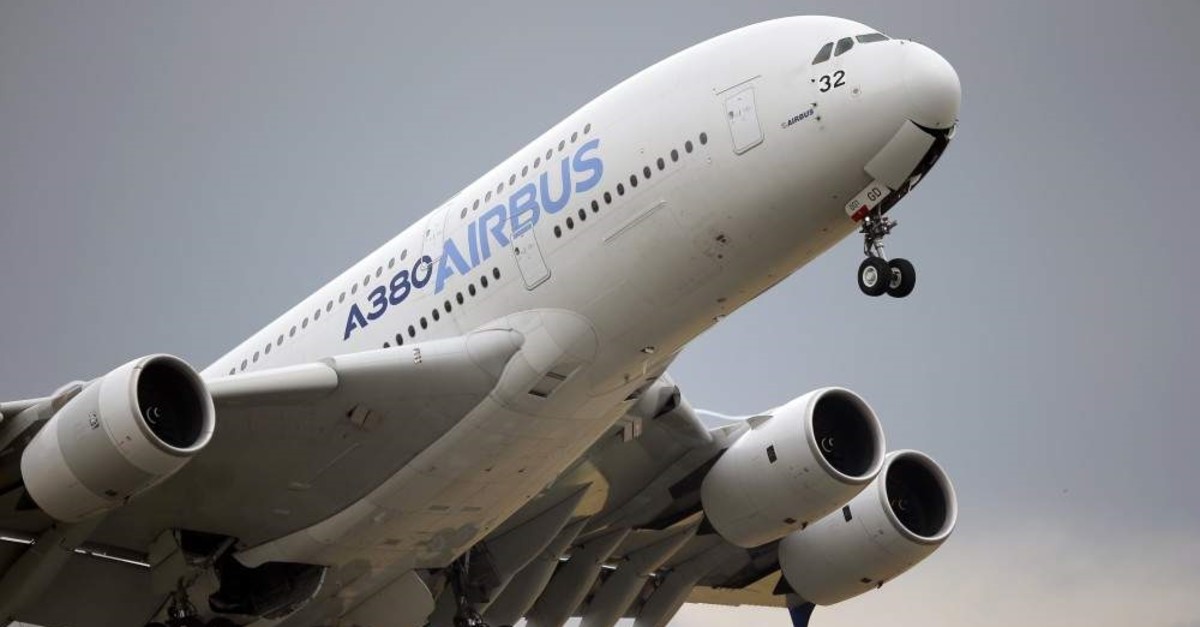 In this June 18, 2015, file photo, an Airbus A380 takes off for its demonstration flight at the Paris Air Show in Le Bourget airport, north of Paris. (AP Photo)