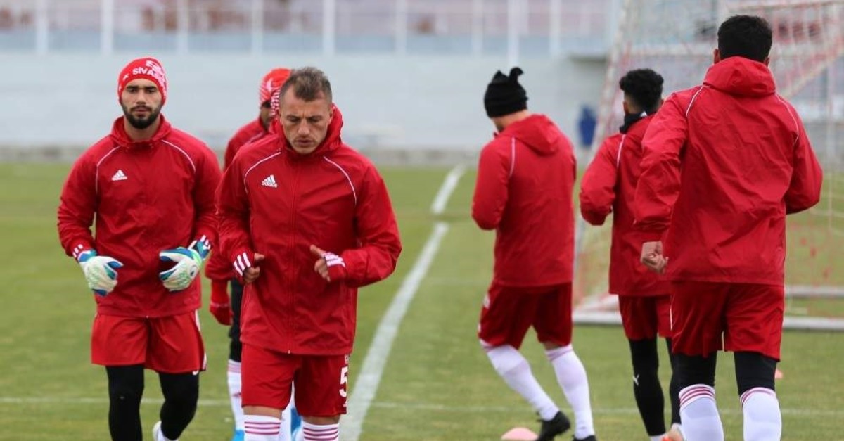 Sivasspor players during training, Sivas, Nov. 27, 2019. (AA Photo)