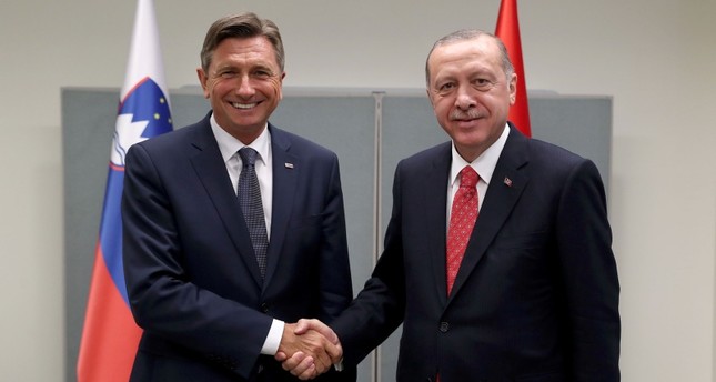 الرئيس أردوغان يلتقي نظيره السلوفيني بوروت باهور في نيويورك