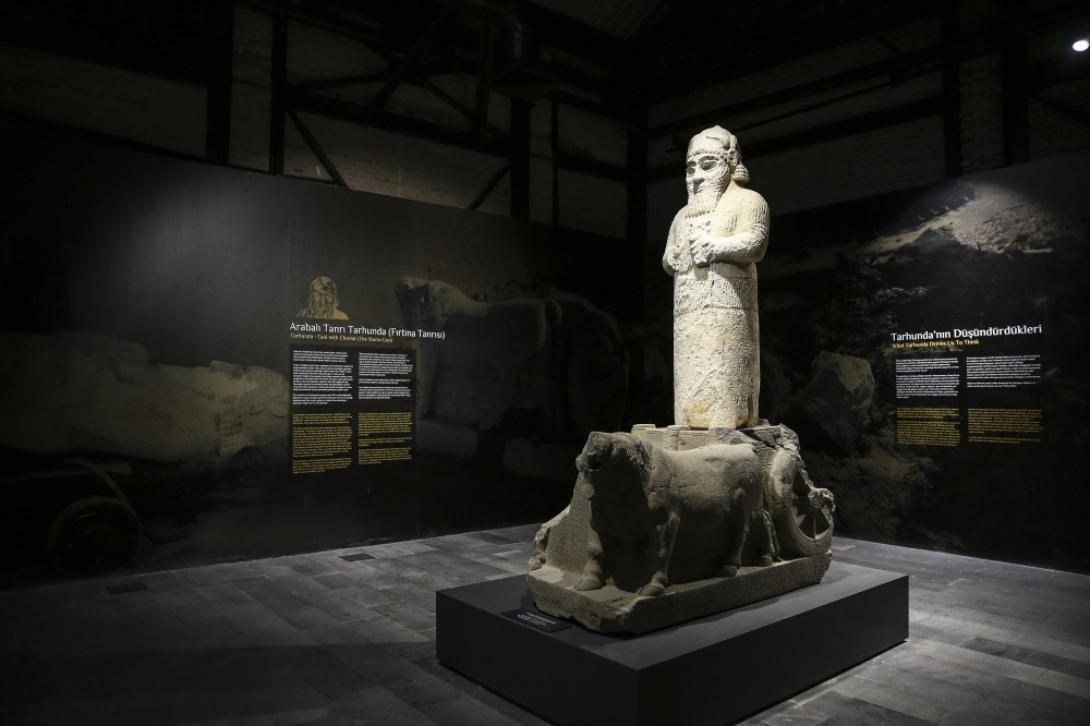 The Archeology Museum, the first stage of the large complex to be completed, hosts artifacts including a stone statue of Hittite god of thunder Tarhunt.