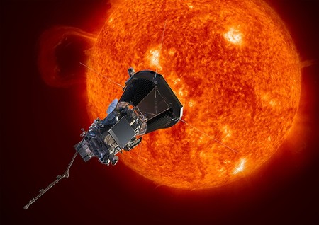 This image made available by the Johns Hopkins University Applied Physics Laboratory on Wednesday, May 31, 2017 depicts NASA's Solar Probe Plus spacecraft approaching the sun.