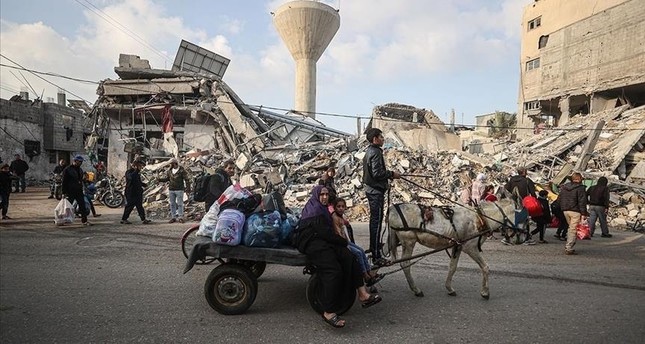 نازحون في قطاع غزة صورة: الأناضول