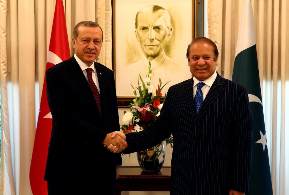 Turkish President Recep Tayyip Erdou011fan and Pakistanu2019s Prime Minister Nawaz Sharif.
