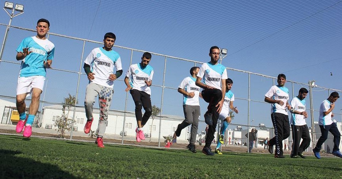 Syrian Turkmen refugees in u0130zmir province formed a team that operate under the Syrian Turkmen Sports Foundation.
