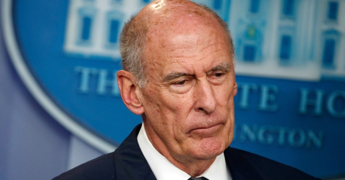 In this Aug. 2, 2018, file photo, Director of National Intelligence Dan Coats listens during a daily press briefing at the White House in Washington. (AP Photo)