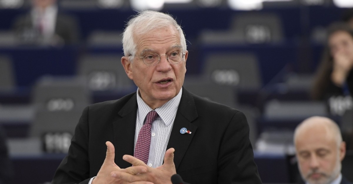 European Union High Representative for Foreign Affairs and Security Policy Josep Borell speaks during a debate at the European Parliament on January 14, 2020 in Strasbourg, eastern France.
