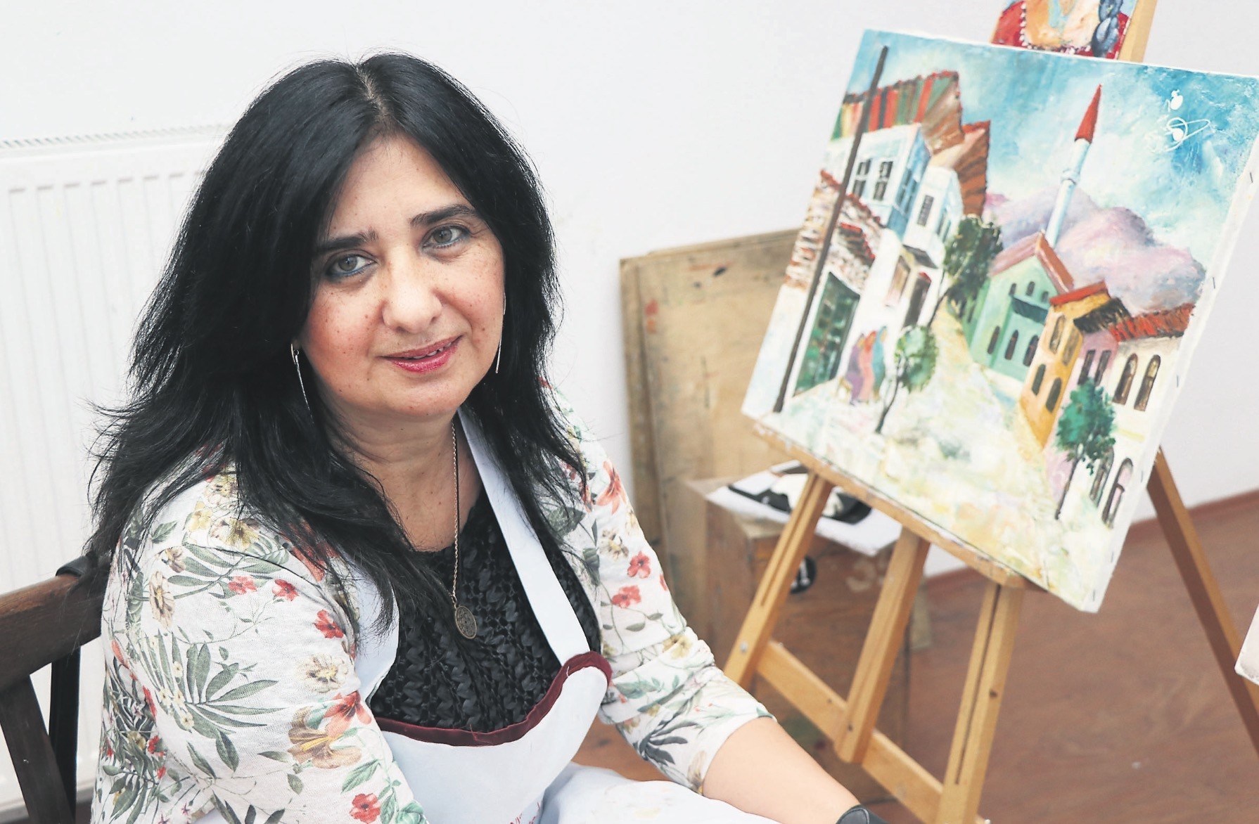 Some of Istanbulu2019s iconic locations, including the Hagia Sophia, Topkapu0131 Palace and u0130stiklal Avenue, have been the subjects of Geleishviliu2019s paintings. 