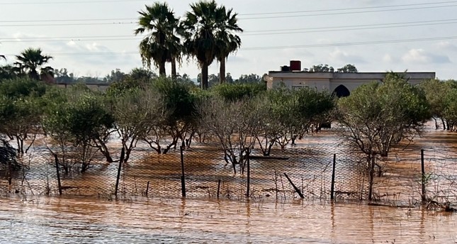 فيضانات جراء الأمطار الغزيرة في عدة مدن شرقي ليبيا، 21-9-2023 صورة: الأناضول