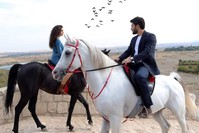 A scene from the TV series ,Hercai, (,A Fickle Heart,) broadcast on ATV.