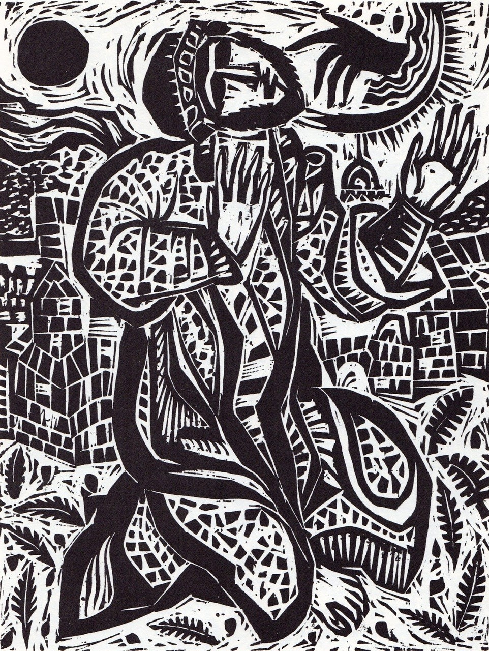 Nicholas Stavroulakis, Woodcut from the Book of the Jeremiah.