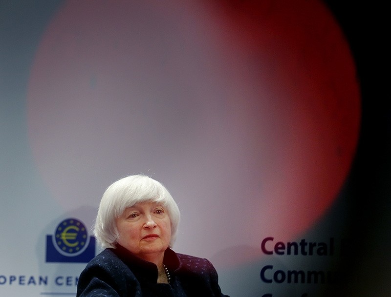 Janet Yellen of the US Federal Reserve listens as she takes part in the Policy Panel of the European Central Bank in Frankfurt, Germany, Tuesday, Nov. 14, 2017. (AP Photo)