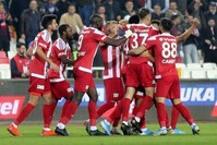 Demir Grup Sivasspor players celebrate a victory against Ittifak Holding Konyaspor, Sivas, Nov. 9, 2019. (AA Photo)