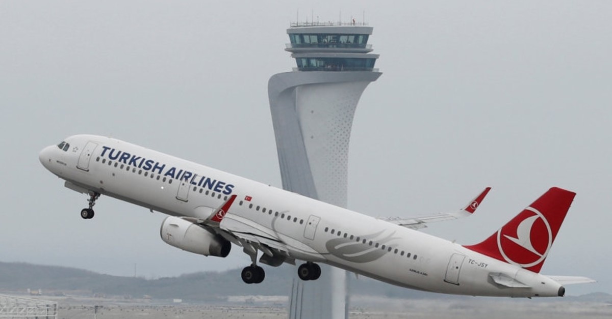 A Turkish Airlines plane takes off from Istanbul Airport, Turkey, April 6, 2019.