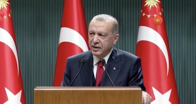 أردوغان متحدثا بعد اجتماع لمجلس الوزراء الأناضول