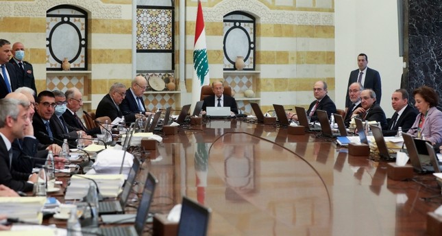 جانب من اجتماع الحكومة اللبنانية اليوم