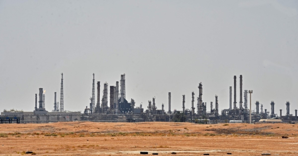 A picture taken on September 15, 2019 shows an Aramco oil facility near al-Khurj area, just south of the Saudi capital Riyadh. (AFP Photo)