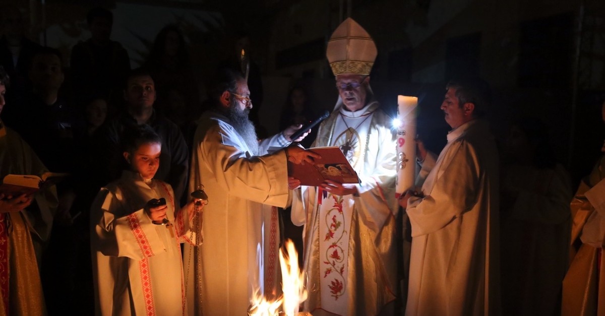 An Easter service at a Catholic church in u0130skenderun, Hatay, April 20, 2019. 
