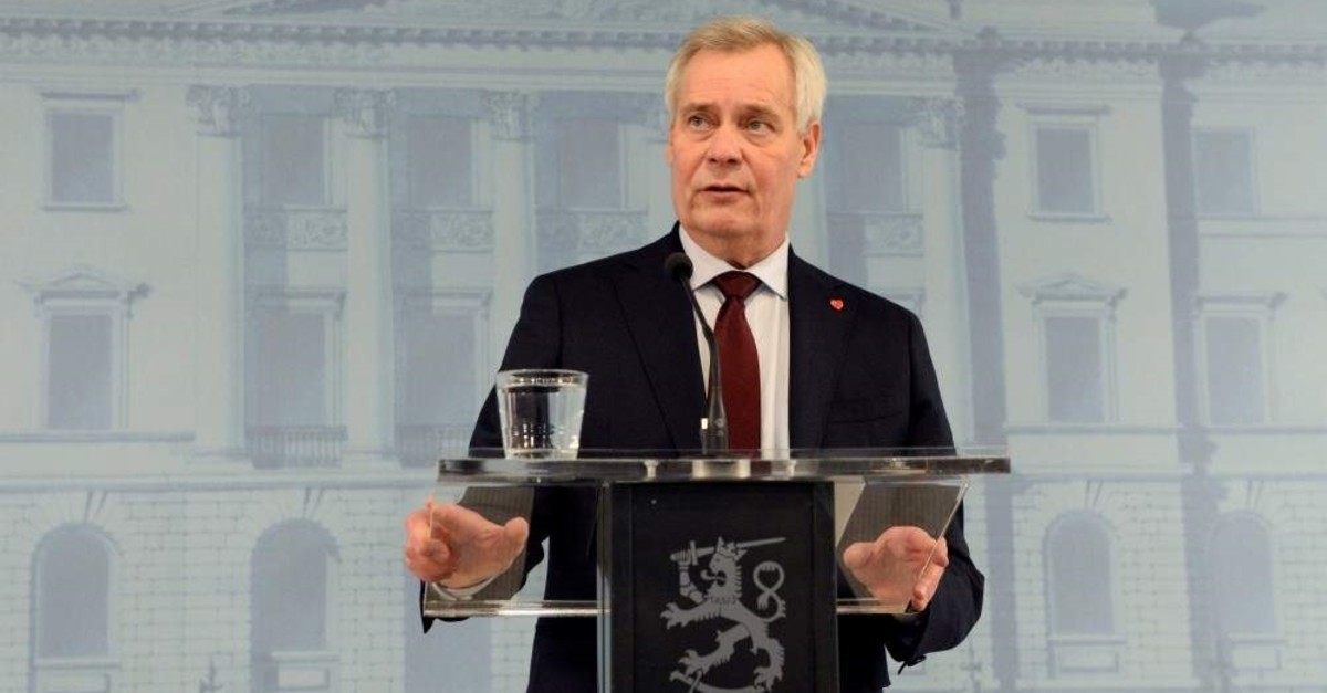 Finland's Prime Minister Antti Rinne gives a news conference on his resignation at the Government Palace, Helsinki, Dec. 3, 2019. (REUTERS Photo)