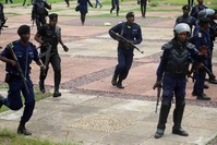 Congolese riot policemen gather to disperse supporters of Martin Fayulu, Jan. 12, 2019. (Reuters File Photo)