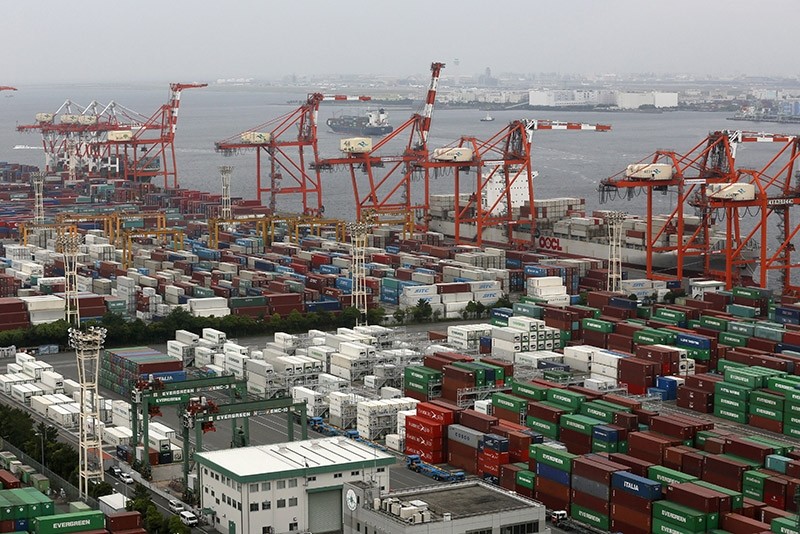A file photo dated on19 June 2013 shows Aomi International Container Terminal for import and export in Tokyo, Japan. (EPA Photo)