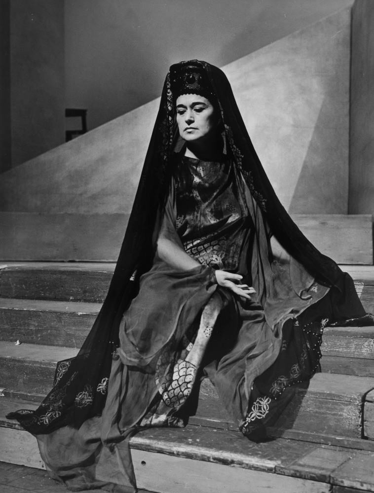 Leyla Gencer performing in ,Belisario, in Venice.