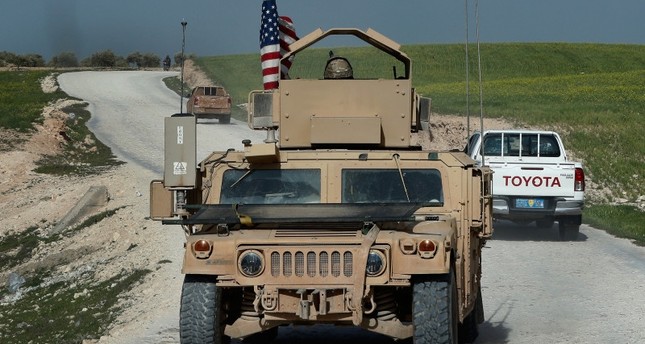 عربة عسكرية أمريكية في شمال شرق سوريا، 2018 AP