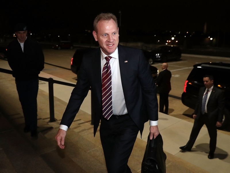 Acting U.S. Defense Secretary Patrick Shanahan arrives at the Pentagon for the first time in his official capacity, on January 2, 2019 in Arlington, Virginia.  (AFP Photo)